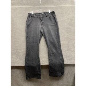 Riders By Lee Jeans Women 16M Black Denim Stretch Mid Rise 5 Pockets Bootcut Leg